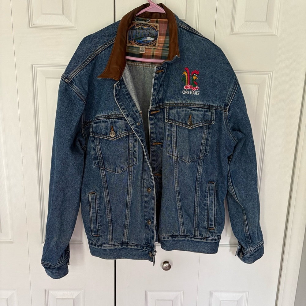 Vintage Dunbrooke Upstream Jean Jacket Kellogg's Cornflakes Men's Size XL